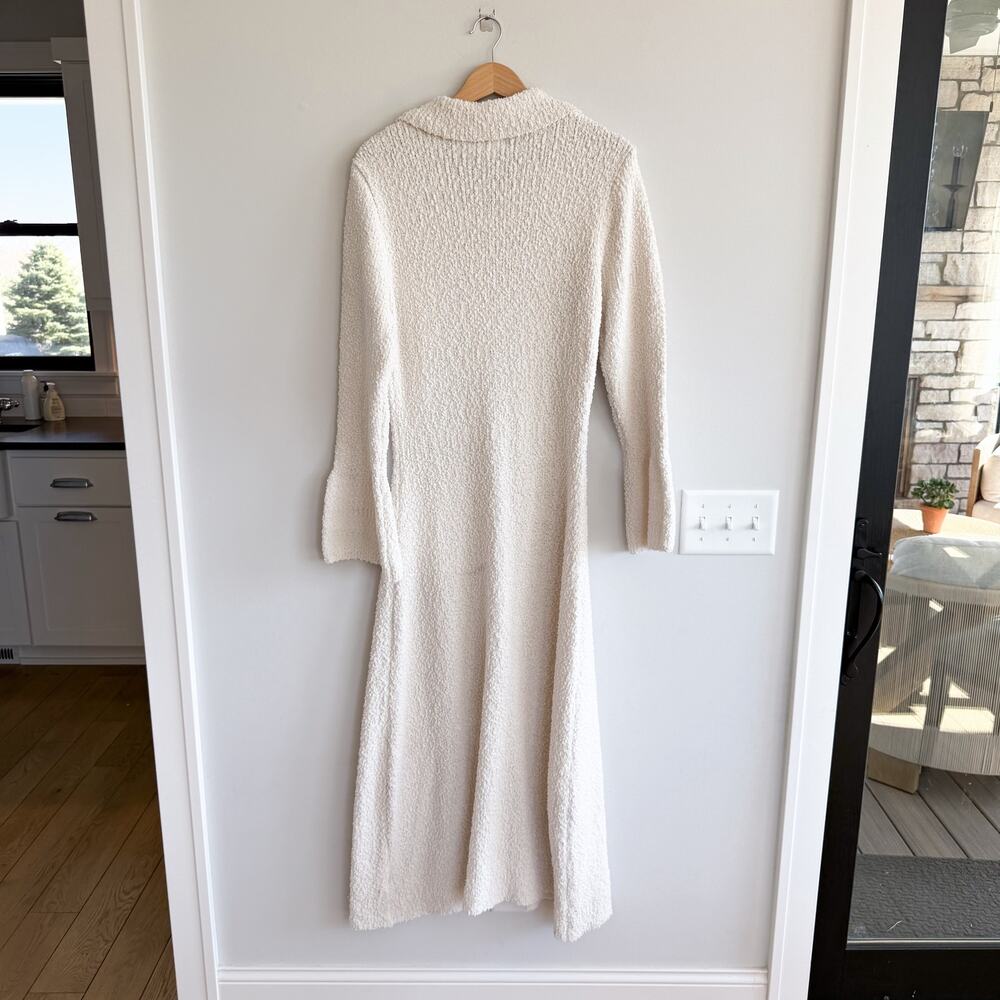 Worth Collective Collared Bell Sleeve Knit Maxi Dress White XL - Picture 2 of 10